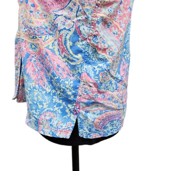 ❤️2/$18 Lauren Ralph Lauren Shirt Women Floral Button Front Top S - Picture 4 of 8
